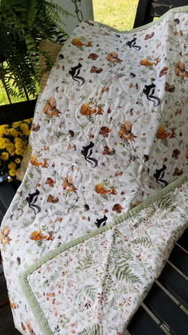 Woodland Animals Baby Quilt