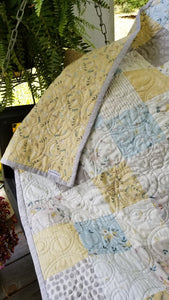 Blue Goose Patchwork Baby Quilt